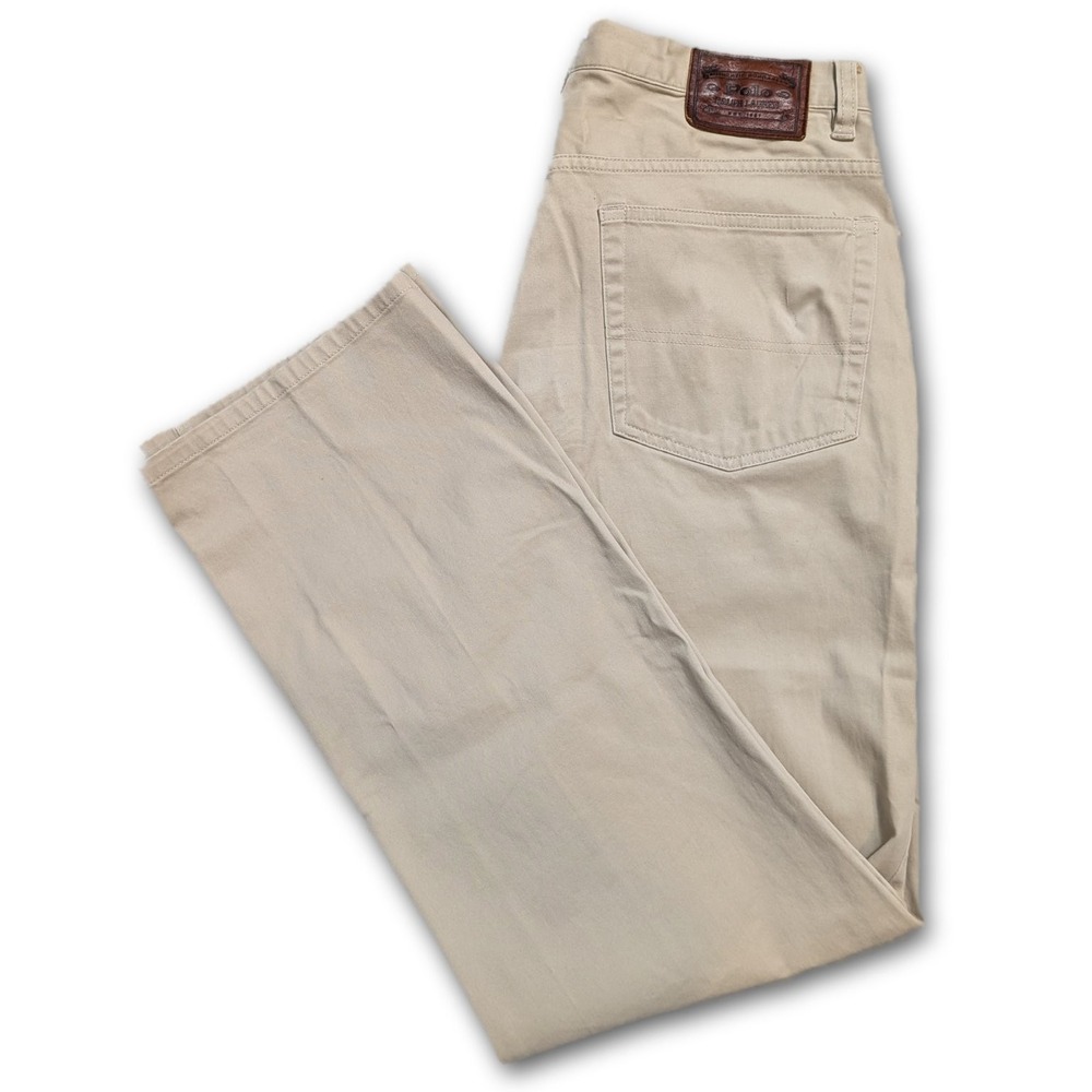 Polo Ralph Lauren Mens 33x30 Pants Khaki Twill Woven Stretch Chino Straight Leg